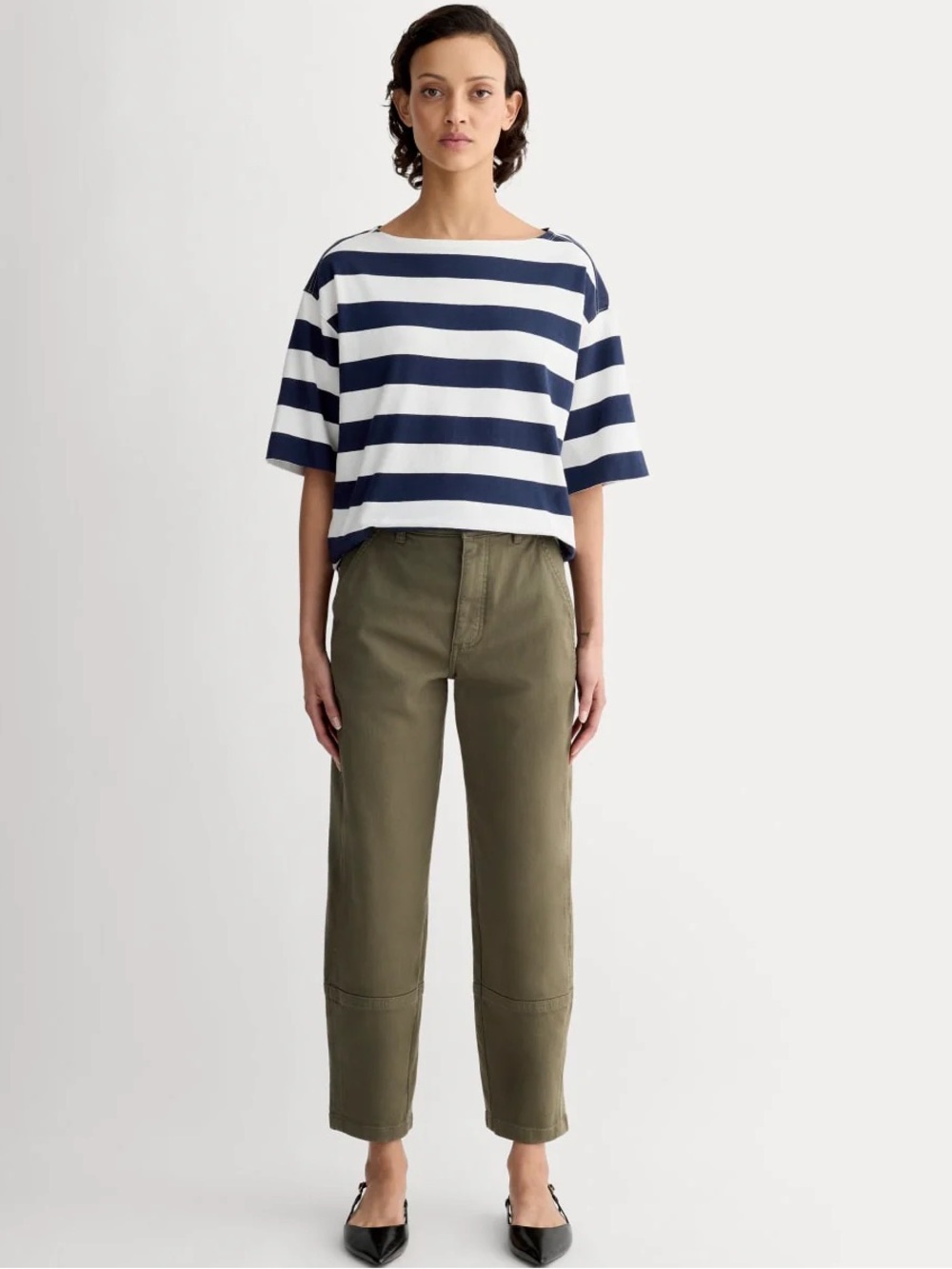 Everlane Utility Barrel Pant Kalamata Green